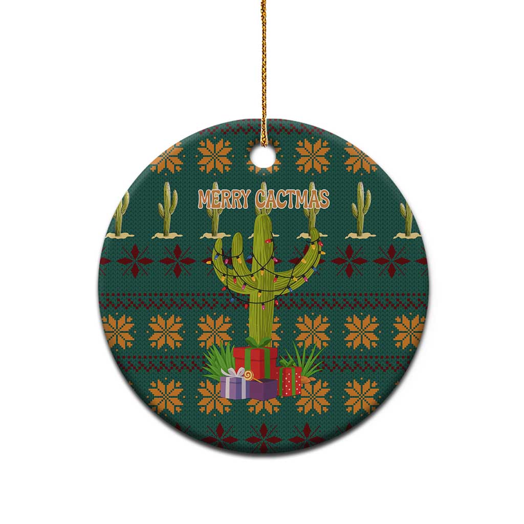 Cactus Gifts Christmas Ceramic Ornament Xmas Holiday Patterns - Wonder Print Shop