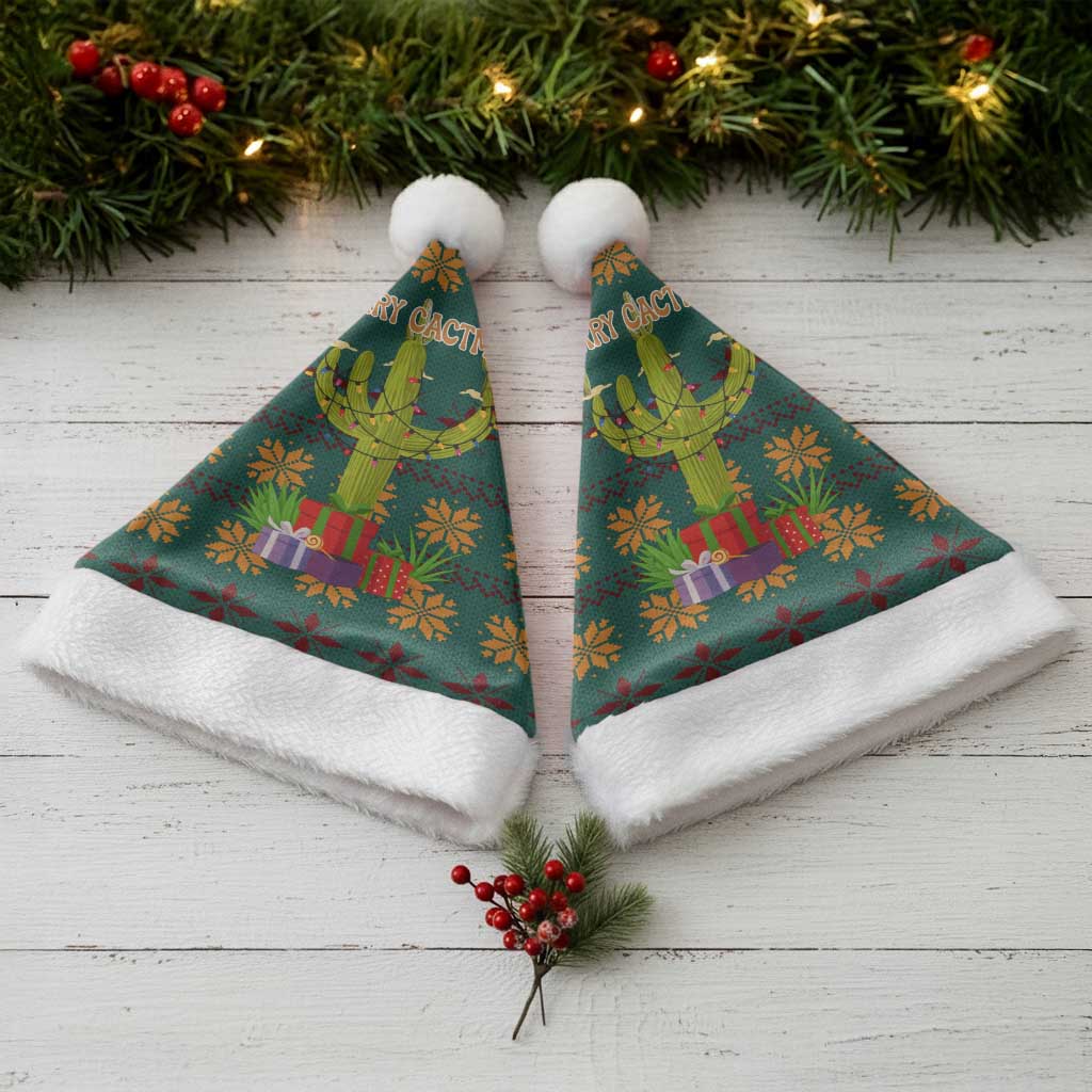 Cactus Gifts Christmas Santa Hat Xmas Holiday Patterns - Wonder Print Shop