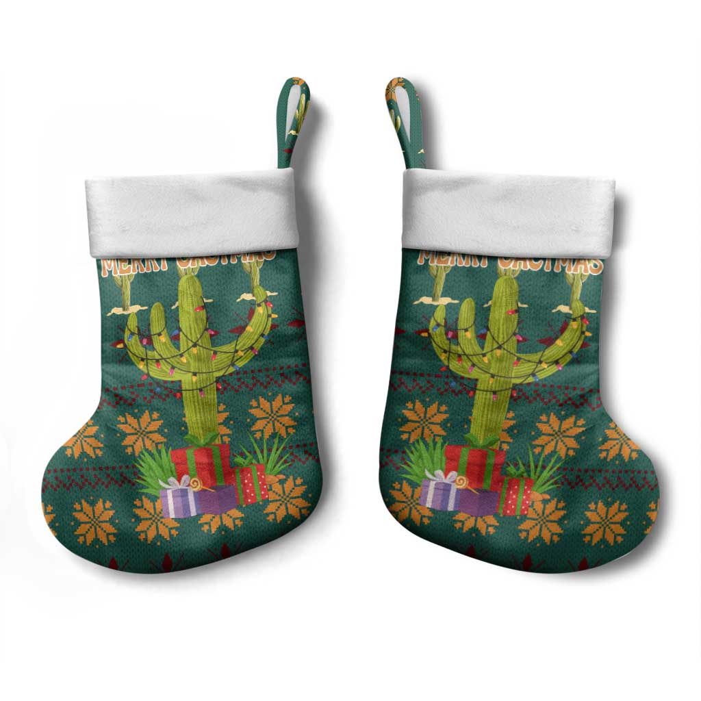 Cactus Gifts Christmas Stocking Xmas Holiday Patterns - Wonder Print Shop