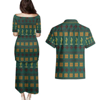 Cactus Gifts Christmas Couples Matching Puletasi and Hawaiian Shirt Xmas Holiday Patterns - Wonder Print Shop