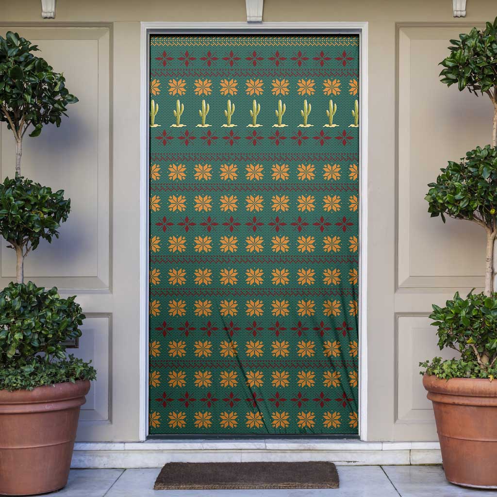 Cactus Gifts Christmas Door Cover Xmas Holiday Patterns - Wonder Print Shop