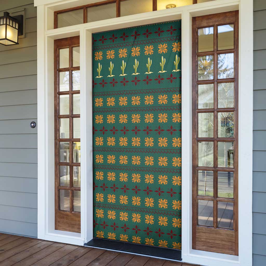 Cactus Gifts Christmas Door Cover Xmas Holiday Patterns - Wonder Print Shop
