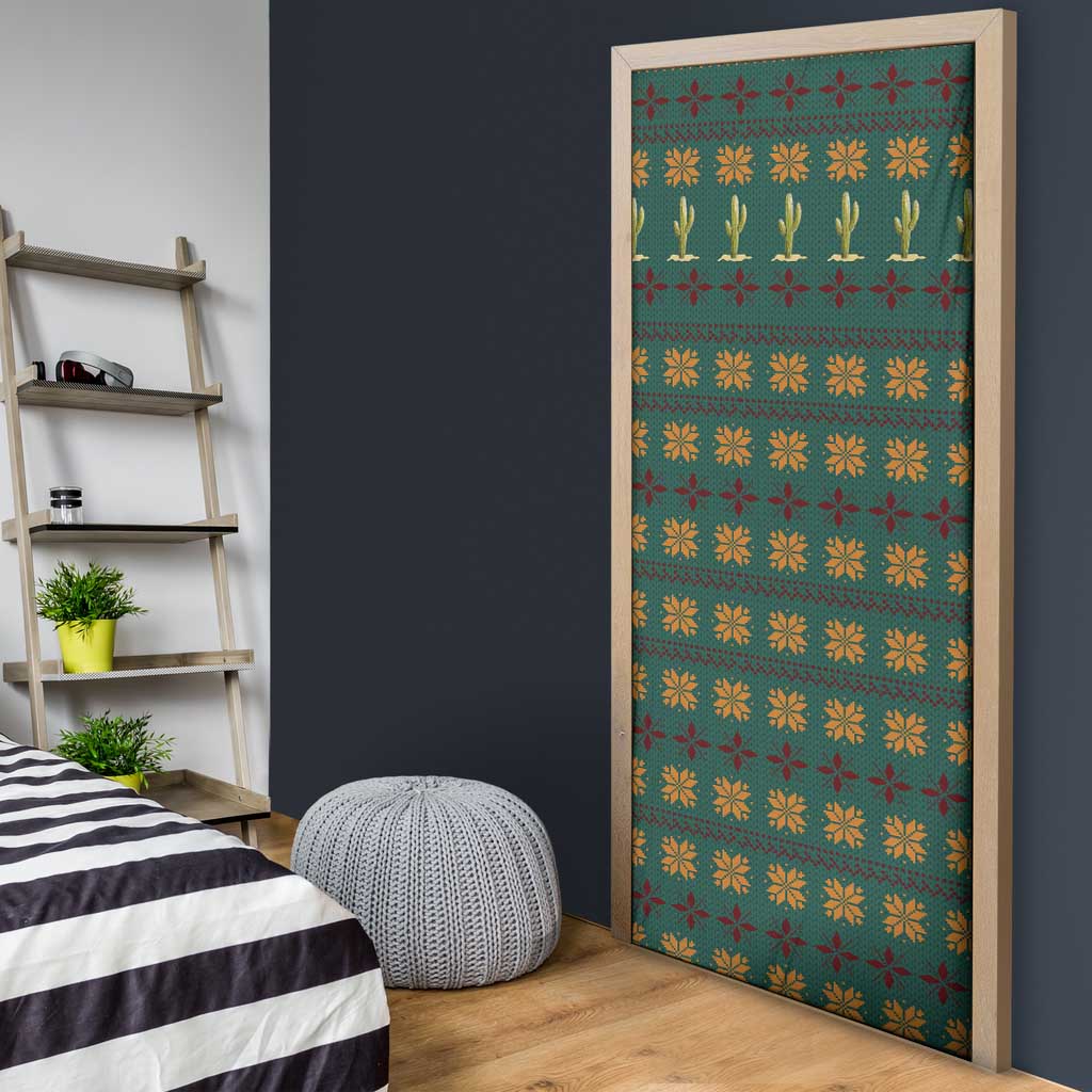 Cactus Gifts Christmas Door Cover Xmas Holiday Patterns - Wonder Print Shop