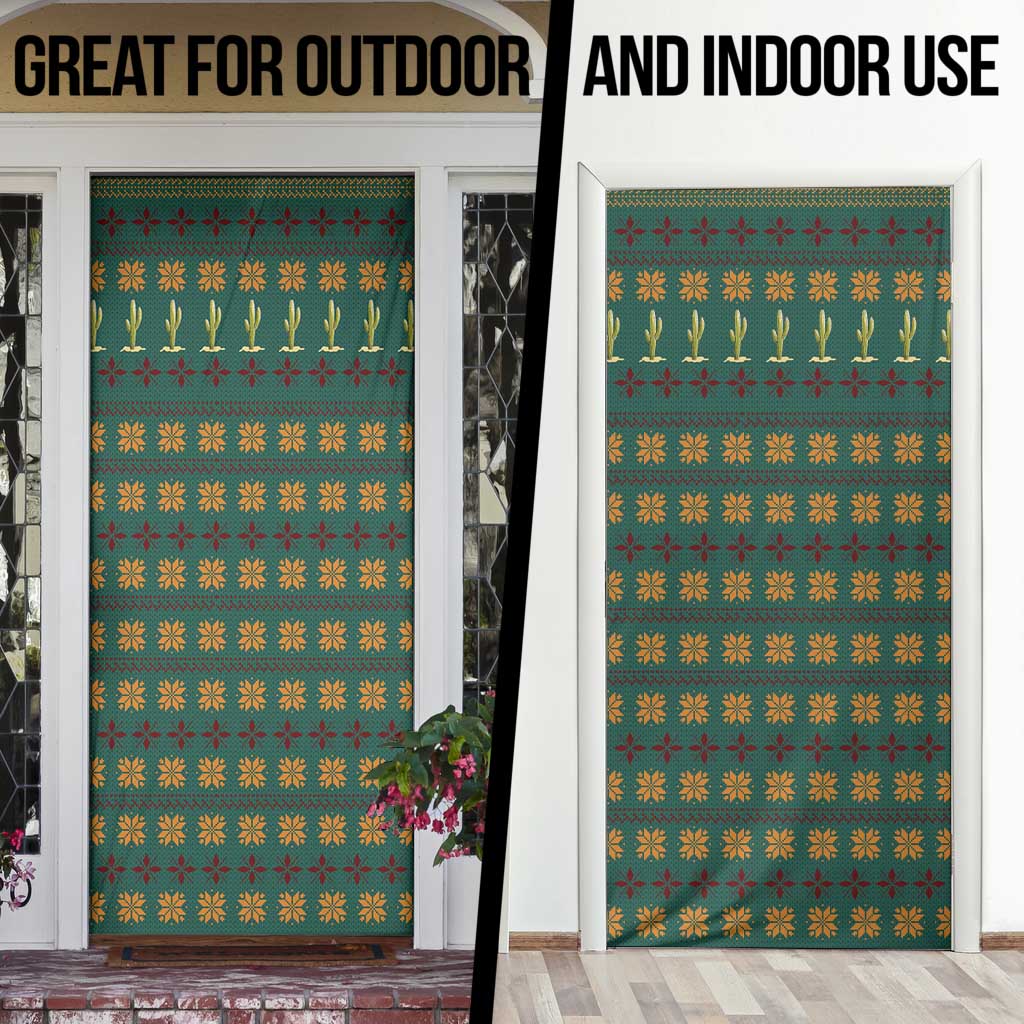 Cactus Gifts Christmas Door Cover Xmas Holiday Patterns - Wonder Print Shop