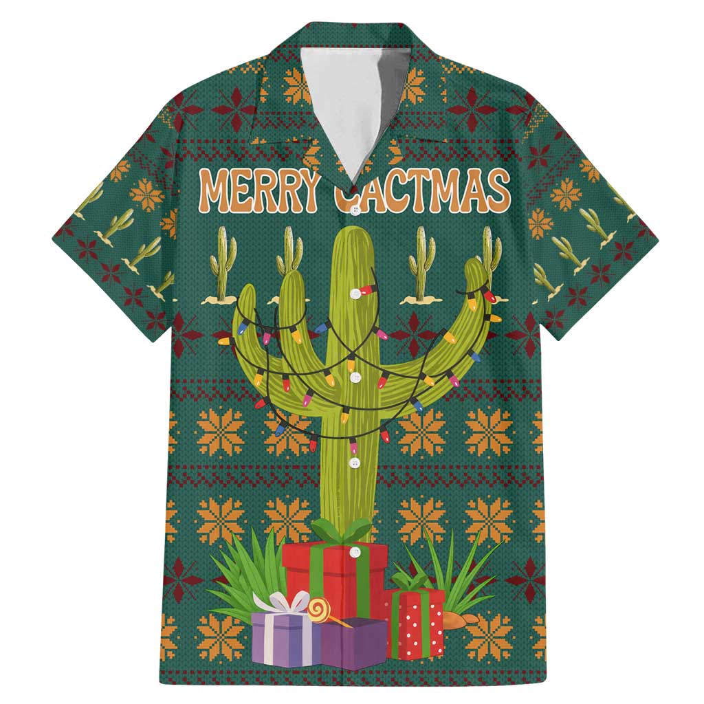 Cactus Gifts Christmas Family Matching Mermaid Dress and Hawaiian Shirt Xmas Holiday Patterns - Wonder Print Shop