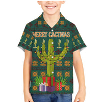 Cactus Gifts Christmas Family Matching Mermaid Dress and Hawaiian Shirt Xmas Holiday Patterns - Wonder Print Shop