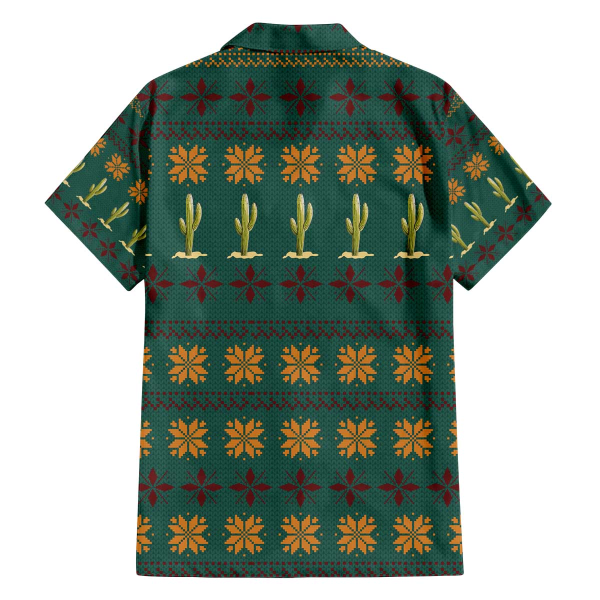 Cactus Gifts Christmas Family Matching Off The Shoulder Long Sleeve Dress and Hawaiian Shirt Xmas Holiday Patterns - Wonder Print Shop