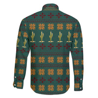 Cactus Gifts Christmas Family Matching Off The Shoulder Long Sleeve Dress and Hawaiian Shirt Xmas Holiday Patterns - Wonder Print Shop