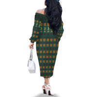 Cactus Gifts Christmas Family Matching Off The Shoulder Long Sleeve Dress and Hawaiian Shirt Xmas Holiday Patterns - Wonder Print Shop
