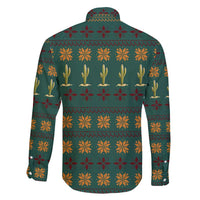 Cactus Gifts Christmas Family Matching Off Shoulder Short Dress and Hawaiian Shirt Xmas Holiday Patterns - Wonder Print Shop