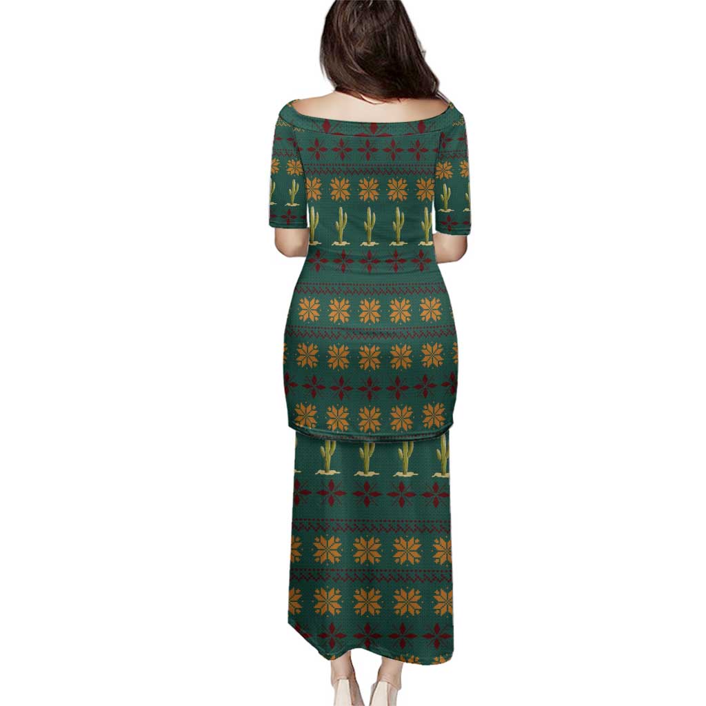 Cactus Gifts Christmas Family Matching Puletasi and Hawaiian Shirt Xmas Holiday Patterns - Wonder Print Shop