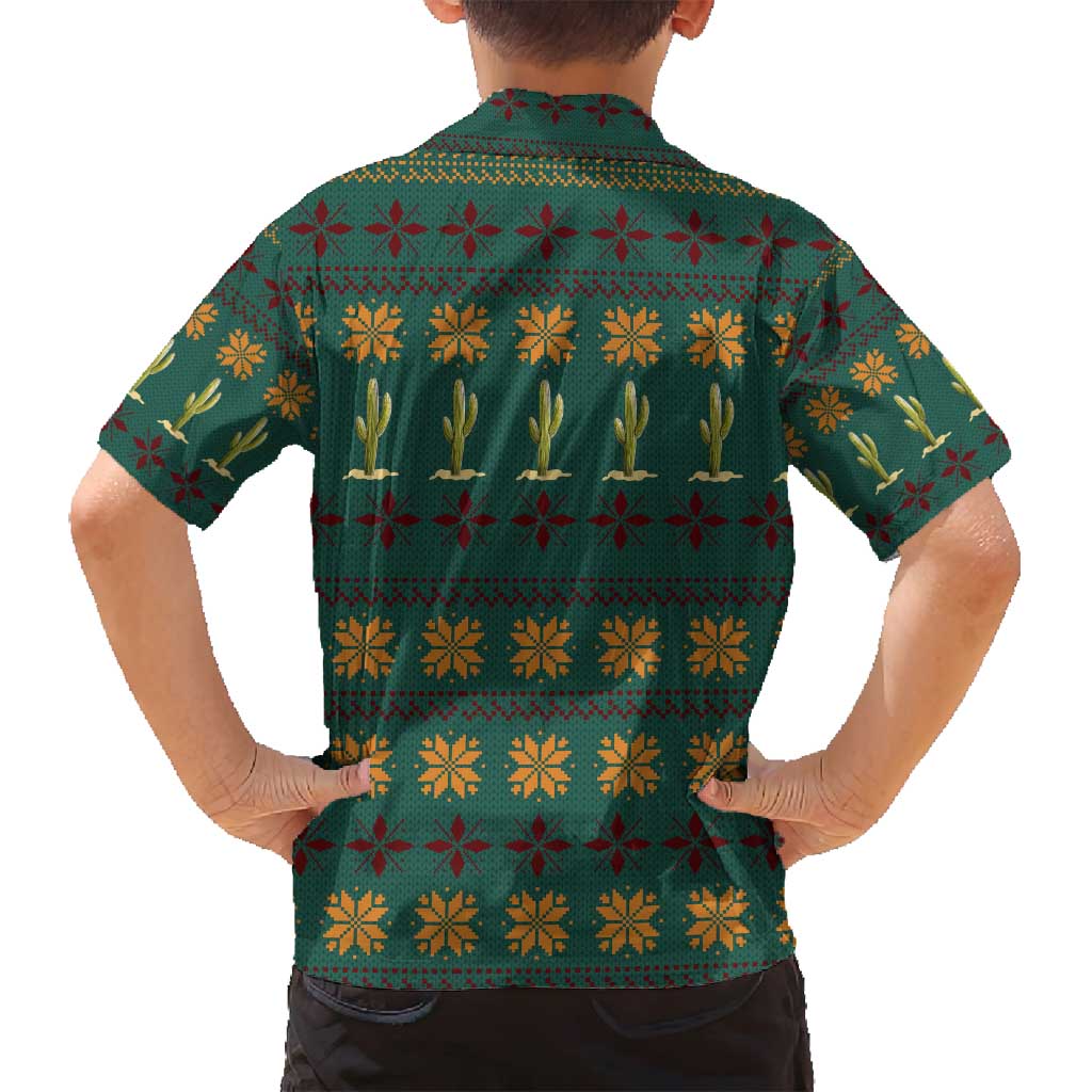 Cactus Gifts Christmas Family Matching Summer Maxi Dress and Hawaiian Shirt Xmas Holiday Patterns - Wonder Print Shop