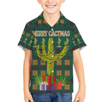 Cactus Gifts Christmas Family Matching Summer Maxi Dress and Hawaiian Shirt Xmas Holiday Patterns - Wonder Print Shop