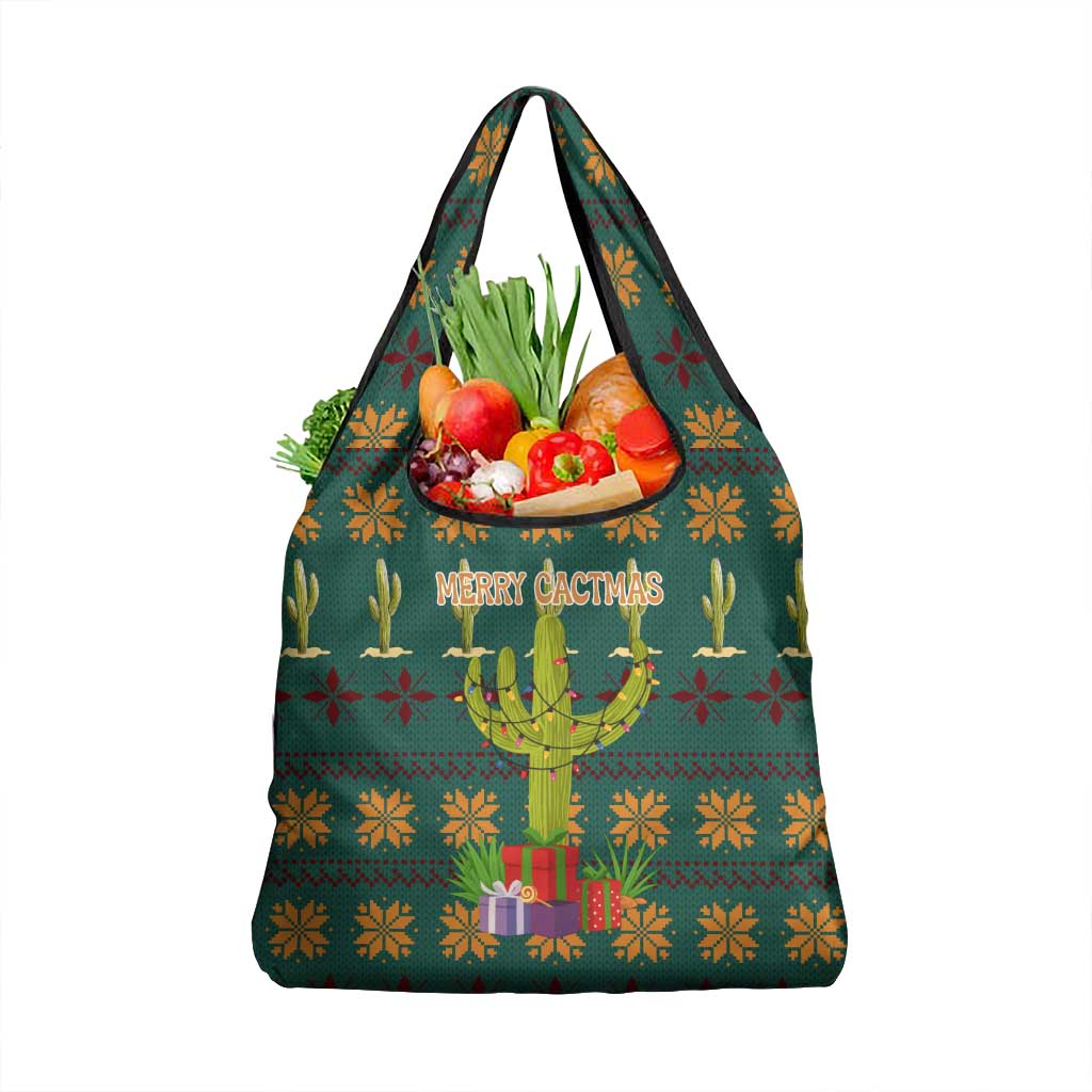 Cactus Gifts Christmas Grocery Bag Xmas Holiday Patterns - Wonder Print Shop