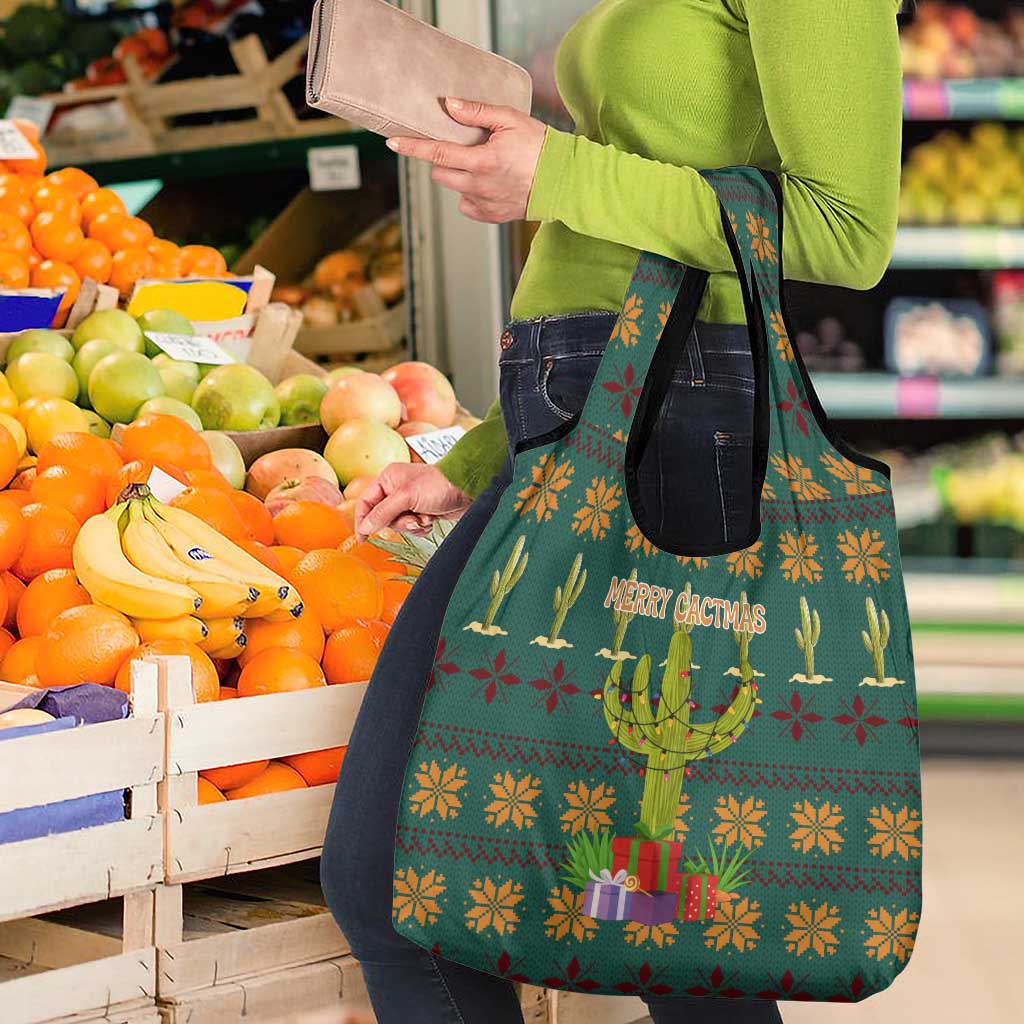 Cactus Gifts Christmas Grocery Bag Xmas Holiday Patterns - Wonder Print Shop