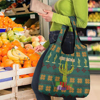 Cactus Gifts Christmas Grocery Bag Xmas Holiday Patterns - Wonder Print Shop