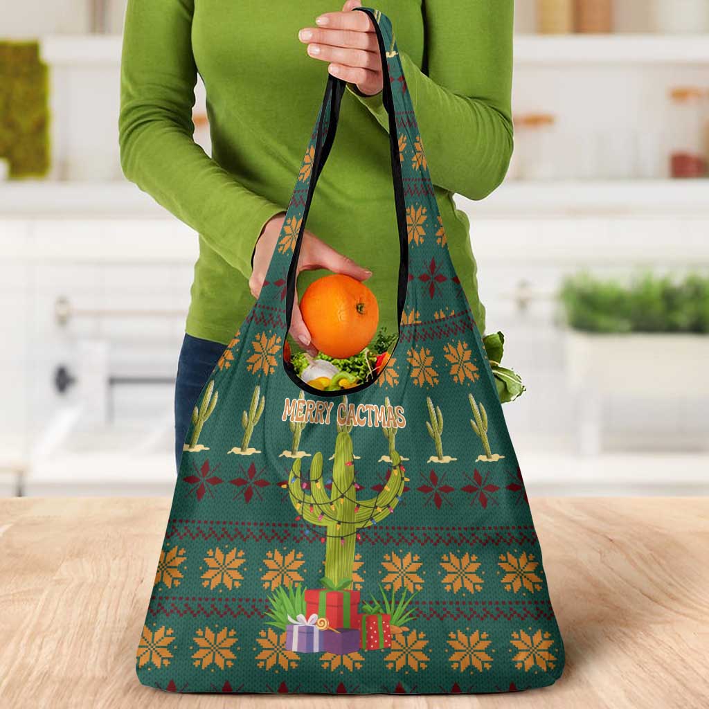 Cactus Gifts Christmas Grocery Bag Xmas Holiday Patterns - Wonder Print Shop
