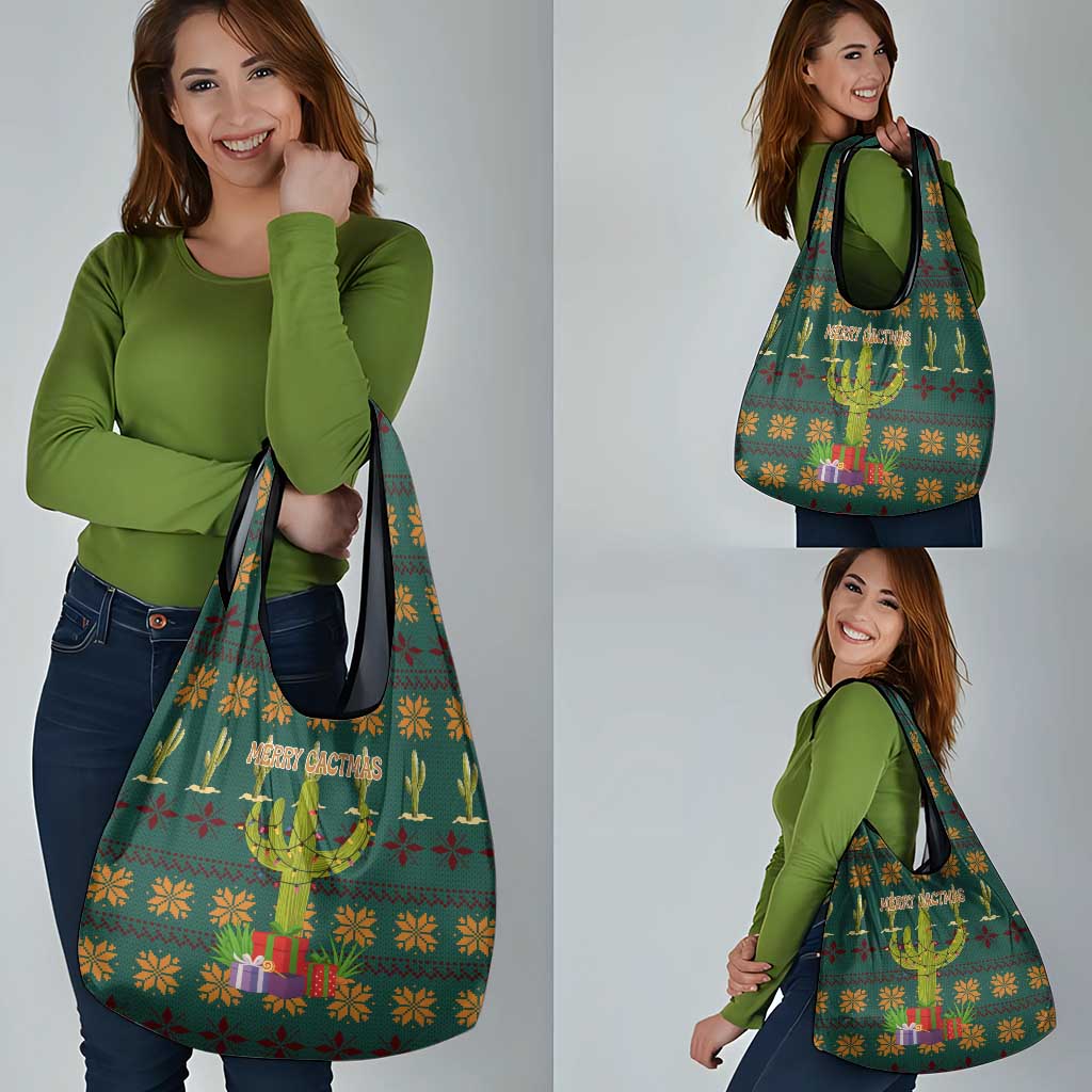 Cactus Gifts Christmas Grocery Bag Xmas Holiday Patterns - Wonder Print Shop