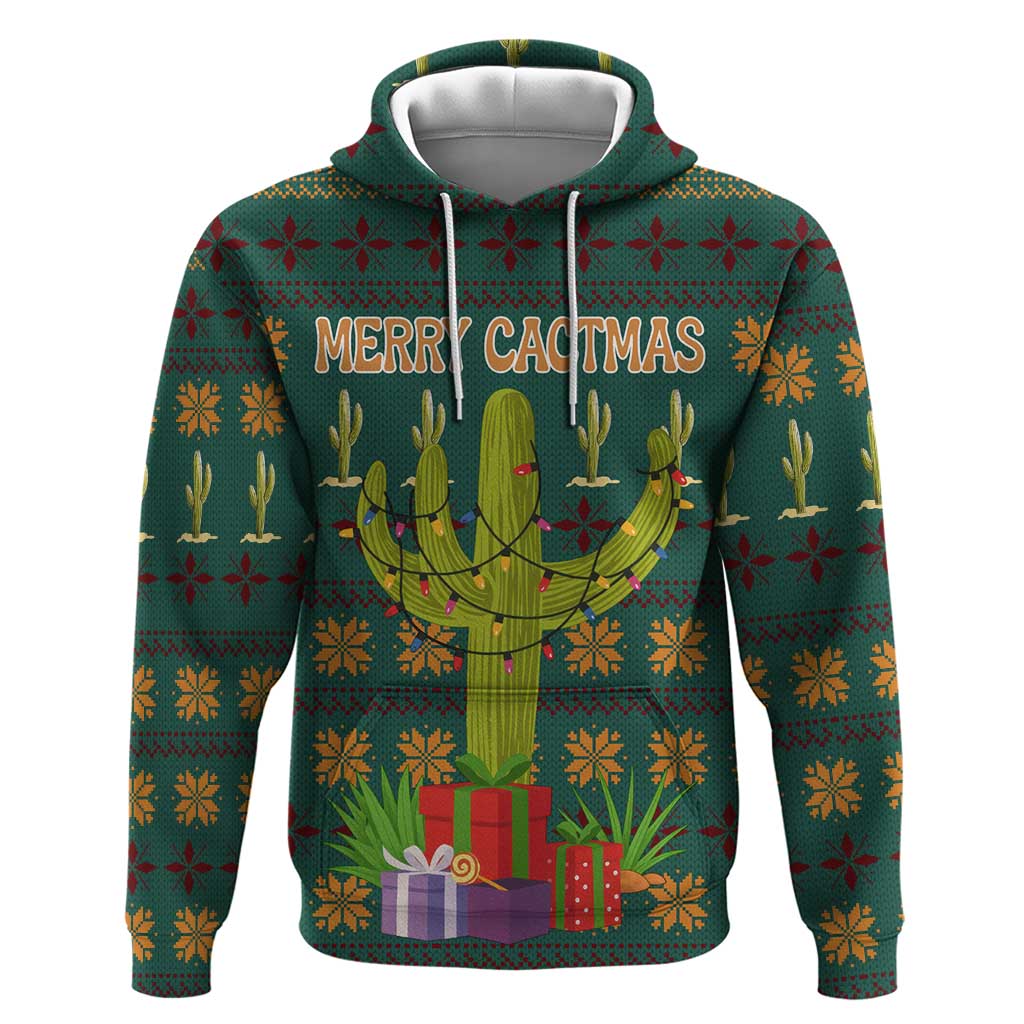 Cactus Gifts Christmas Hoodie Xmas Holiday Patterns - Wonder Print Shop