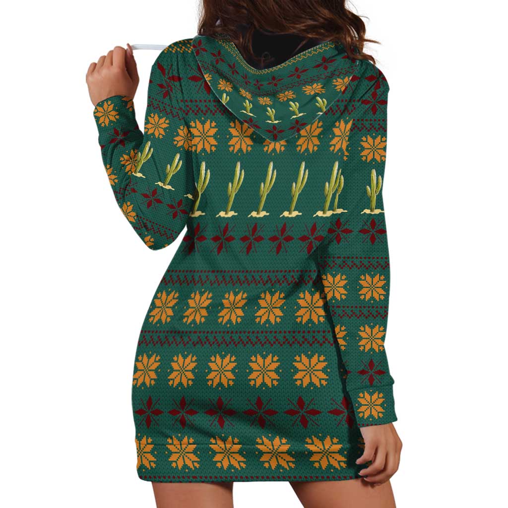 Cactus Gifts Christmas Hoodie Dress Xmas Holiday Patterns - Wonder Print Shop