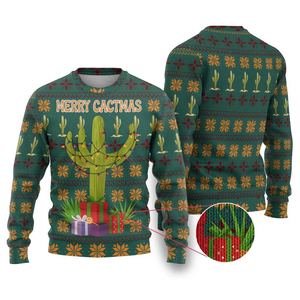 Cactus Gifts Christmas Ugly Christmas Sweater Xmas Holiday Patterns - Wonder Print Shop