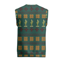 Cactus Gifts Christmas Knitted V-Neck Vest Xmas Holiday Patterns - Wonder Print Shop