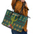 Cactus Gifts Christmas Leather Tote Bag Xmas Holiday Patterns - Wonder Print Shop