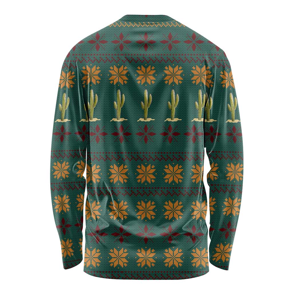 Cactus Gifts Christmas Long Sleeve Shirt Xmas Holiday Patterns - Wonder Print Shop