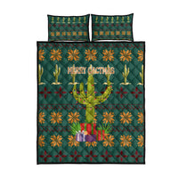Cactus Gifts Christmas Quilt Bed Set Xmas Holiday Patterns - Wonder Print Shop
