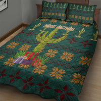 Cactus Gifts Christmas Quilt Bed Set Xmas Holiday Patterns - Wonder Print Shop