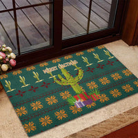 Cactus Gifts Christmas Rubber Doormat Xmas Holiday Patterns - Wonder Print Shop