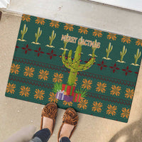 Cactus Gifts Christmas Rubber Doormat Xmas Holiday Patterns - Wonder Print Shop