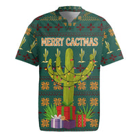 Cactus Gifts Christmas Rugby Jersey Xmas Holiday Patterns - Wonder Print Shop