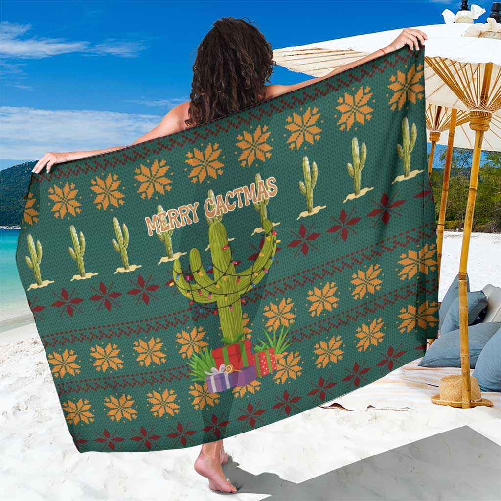 Cactus Gifts Christmas Sarong Xmas Holiday Patterns - Wonder Print Shop
