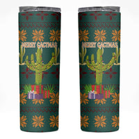 Cactus Gifts Christmas Skinny Tumbler Xmas Holiday Patterns - Wonder Print Shop