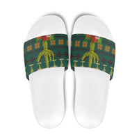Cactus Gifts Christmas Slide Sandals Xmas Holiday Patterns - Wonder Print Shop