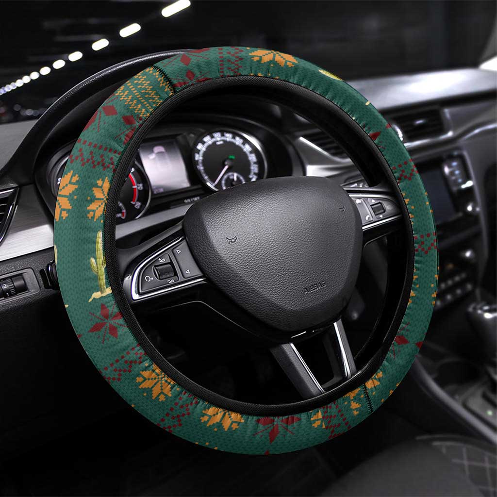 Cactus Gifts Christmas Steering Wheel Cover Xmas Holiday Patterns - Wonder Print Shop