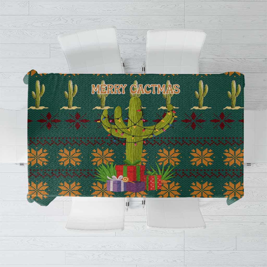 Cactus Gifts Christmas Tablecloth Xmas Holiday Patterns - Wonder Print Shop