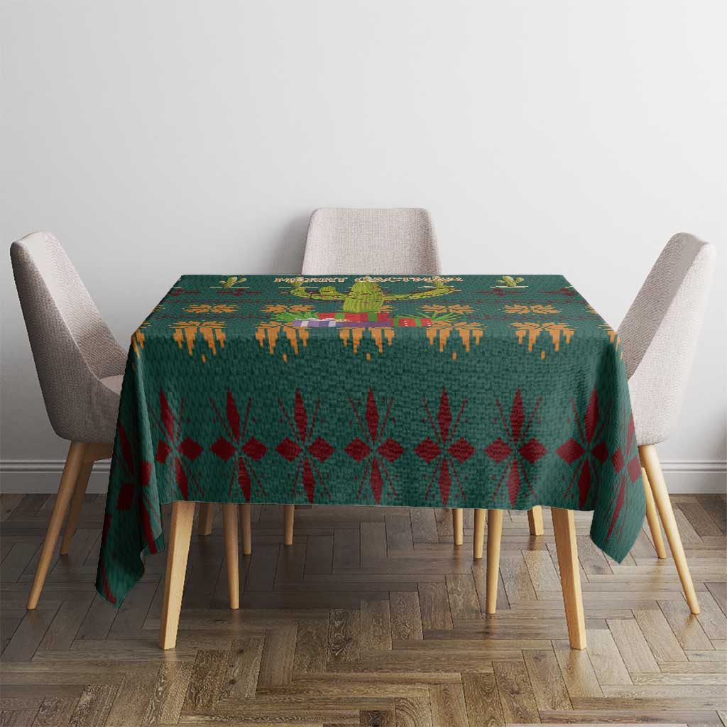 Cactus Gifts Christmas Tablecloth Xmas Holiday Patterns - Wonder Print Shop