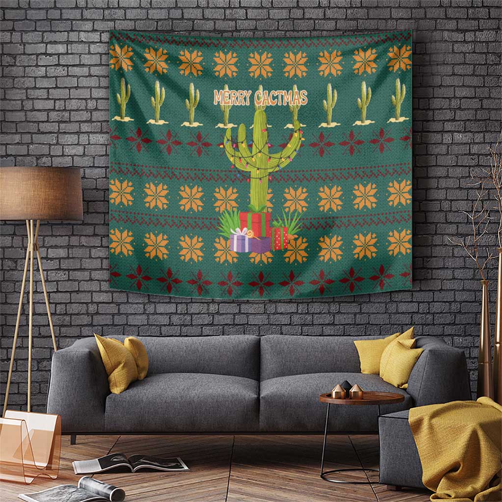Cactus Gifts Christmas Tapestry Xmas Holiday Patterns - Wonder Print Shop