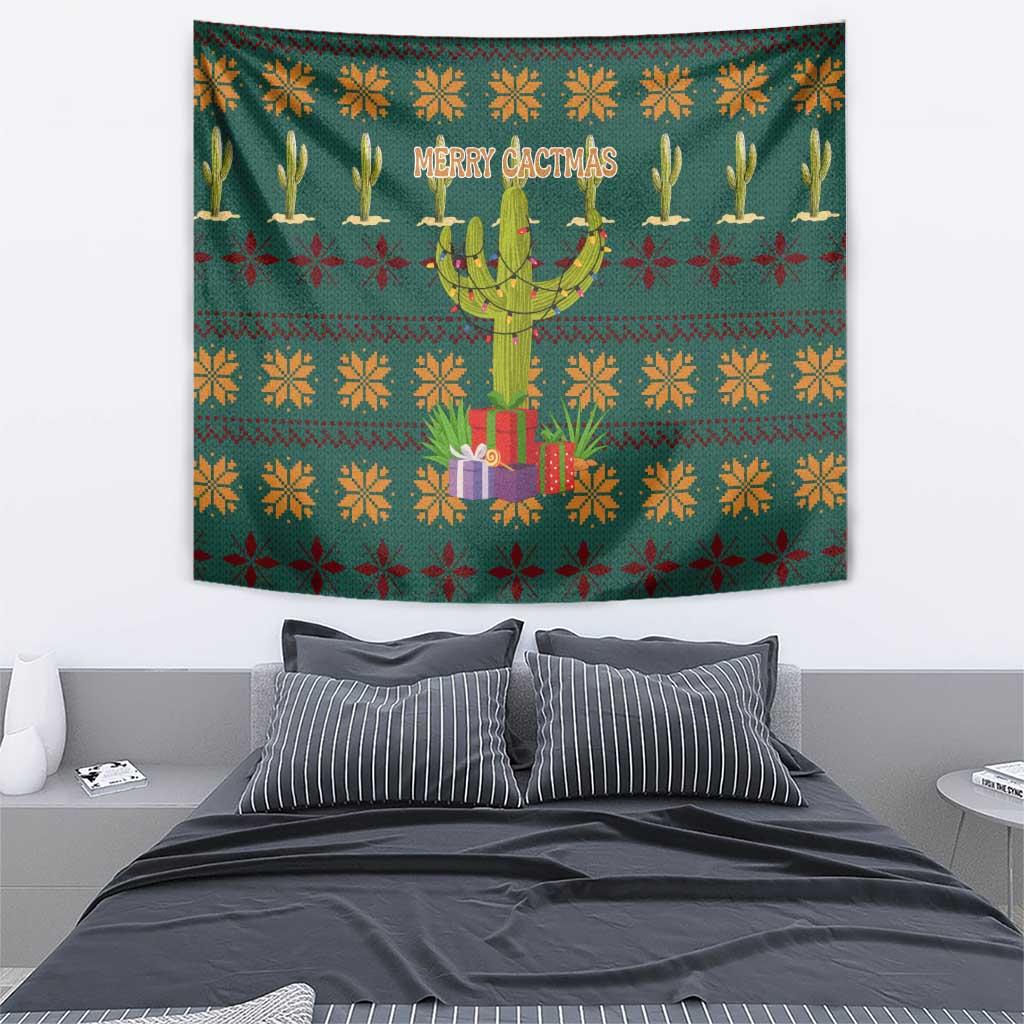 Cactus Gifts Christmas Tapestry Xmas Holiday Patterns - Wonder Print Shop