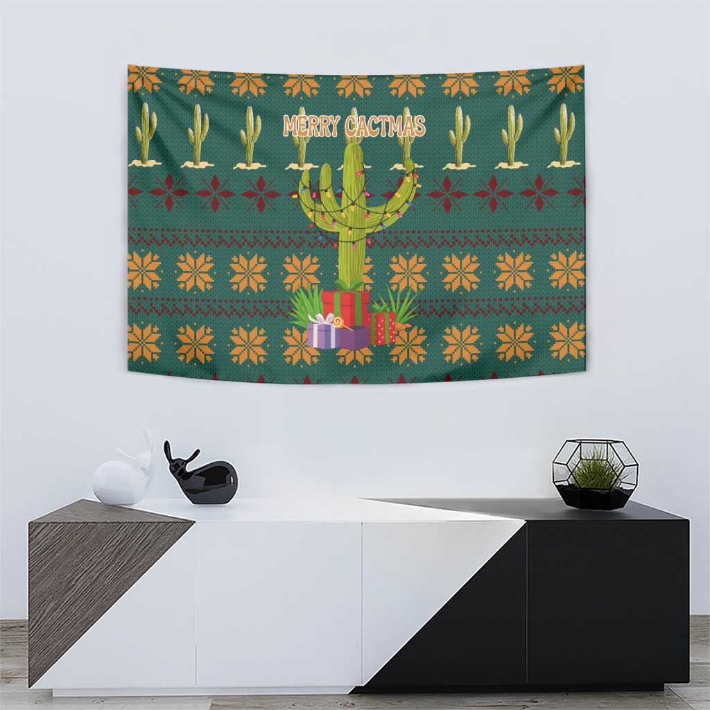Cactus Gifts Christmas Tapestry Xmas Holiday Patterns - Wonder Print Shop