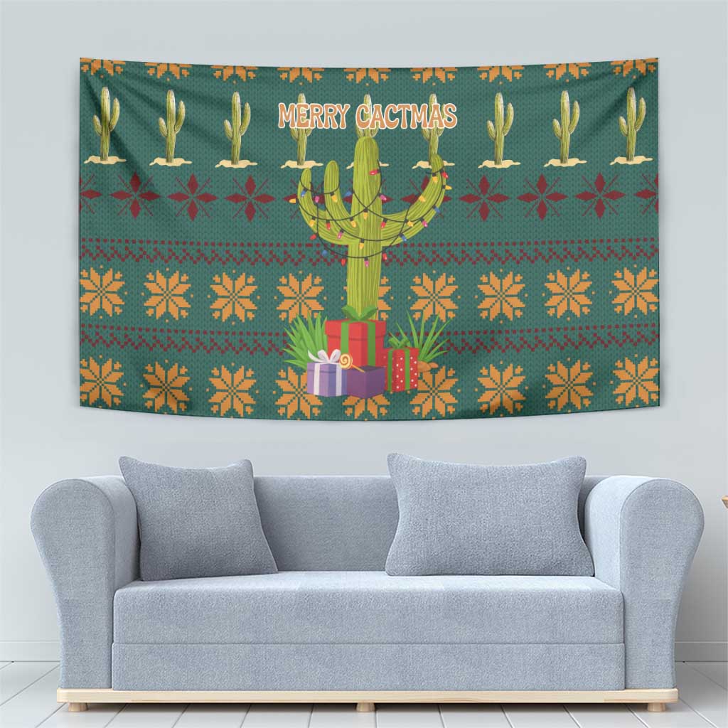 Cactus Gifts Christmas Tapestry Xmas Holiday Patterns - Wonder Print Shop