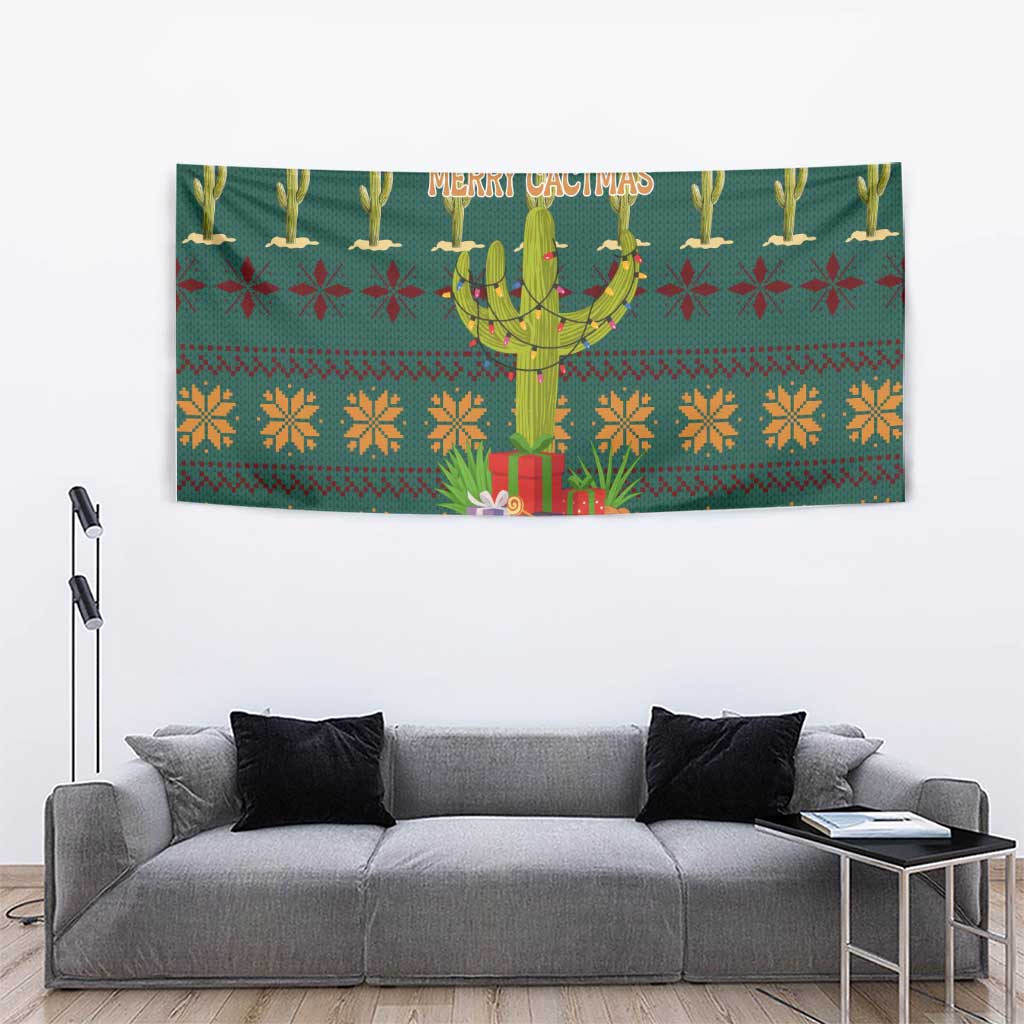 Cactus Gifts Christmas Tapestry Xmas Holiday Patterns - Wonder Print Shop