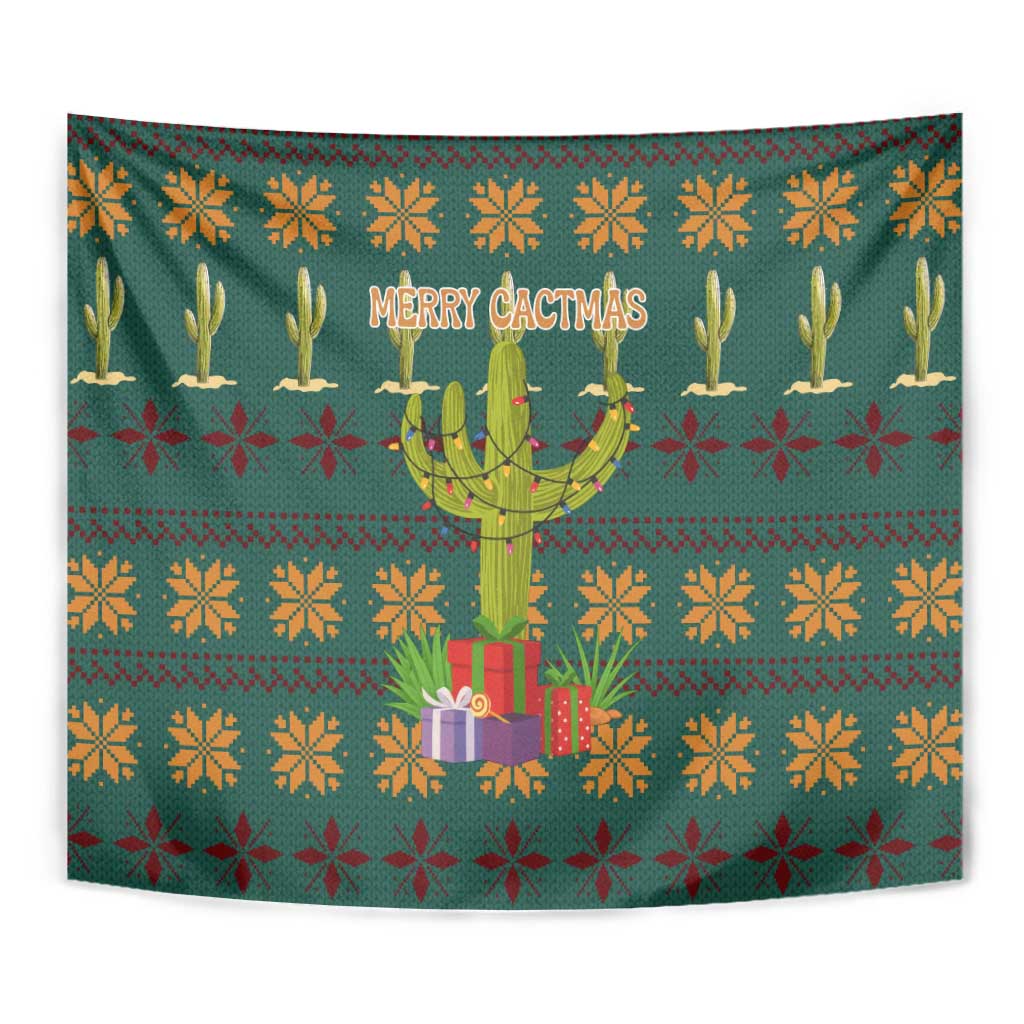 Cactus Gifts Christmas Tapestry Xmas Holiday Patterns - Wonder Print Shop