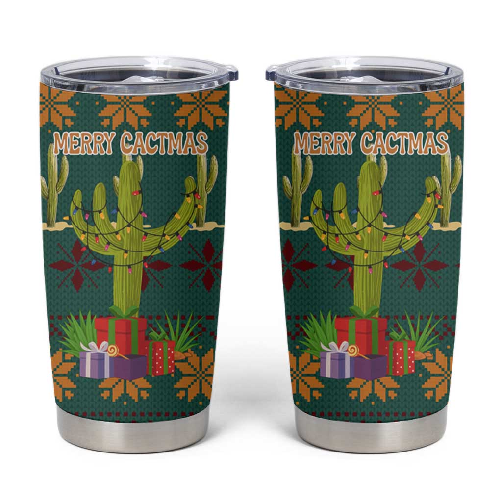 Cactus Gifts Christmas Tumbler Cup Xmas Holiday Patterns - Wonder Print Shop