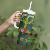 Cactus Gifts Christmas Tumbler With Handle Xmas Holiday Patterns - Wonder Print Shop