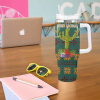 Cactus Gifts Christmas Tumbler With Handle Xmas Holiday Patterns - Wonder Print Shop