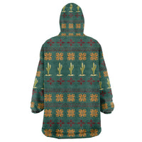 Cactus Gifts Christmas Wearable Blanket Hoodie Xmas Holiday Patterns - Wonder Print Shop
