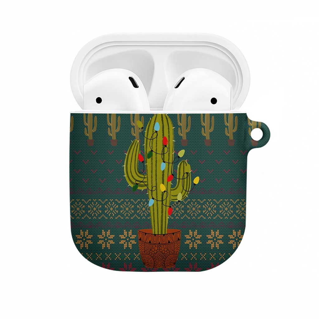 Cactus Christmas AirPods Case Xmas Holiday Patterns - Wonder Print Shop